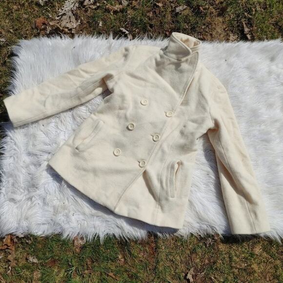 Anne Klein Size Small White Ivory Peacoat Winter Warm AK Long Sleeve Snow - Picture 2 of 11
